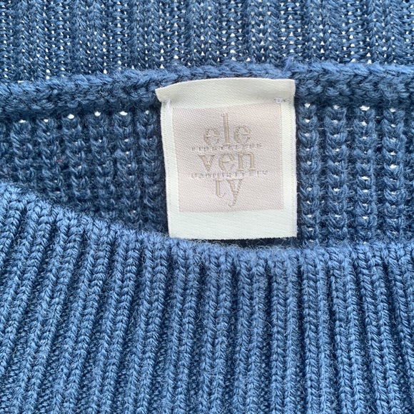 Eleventy blue Wool Sweater color block button sleeve - Picture 13 of 14